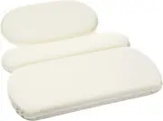 Amazon Basics Bath Tub Neck Pillow with Suction Cups, Waterproof, 3-Panel, Off-W