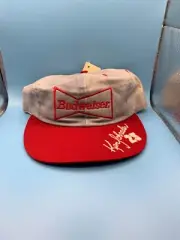 NWT Budweiser NASCAR Ken Schrader 25 Snapback Cap Red Gray Men's One Size