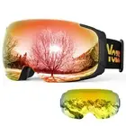 Ski Goggles,Snowboard Goggles with Interchangeable Magnetic Lens,OTG Ski Glas...