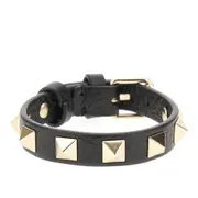 [VALENTINO GARAVANI] VALENTINO GARAVANI 'Rockstud' leather bracelet Woman One Size One Size Black