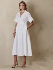Banana Republic Sedona Linen Dress White NWT $190 S Small
