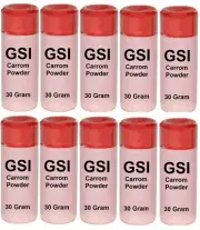 10 Bottles x (30g EACH) Premium Carrom Board Powder GSI Indian Smoothens Carom