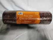 Fall Deco Mesh Ribbon 10" x 30 Ft - Orange Black Halloween Pumpkin Wreath
