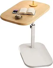 MTSDM Couch Side Table, C Shaped Side Table, Adjustable Height 360°Swivel C Shaped End Table Couch Side Rotating Tables That Slide Under, Small Spaces, Bed Desk for Home Office Sofa/Balcony
