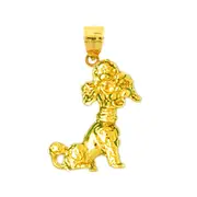 14K Gold Poodle Charm