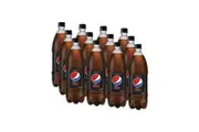 12pc Pepsi Max Cola Flavoured Zero Sugar Soft Drink Sparkling Soda Bottles 1.25L