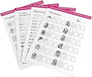 Nail Art Practice Book Beginner Manicure Training Drawing Cards Easy to Clean 12 Sheets