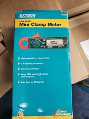 NEW Factory Sealed Extech 380941 High Resolution Mini 200A AC/DC Clamp Meter