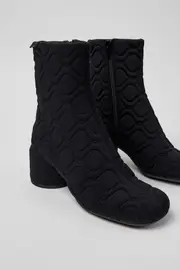 Niki Black textile boots for women