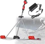 Power Concrete Screed Vibratory Kit Concrete Finishing Tool,Cordless Electric Screed Cement Finishing Vibrating Machine,9 Speed Setting(Size:180cm,Color:2*Battery)
