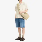 Foret Clay Creased Denim Shorts