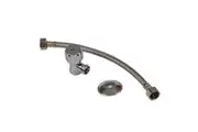 Mildon Cistern Stop with 300mm Water Hose Chrome 995WCH