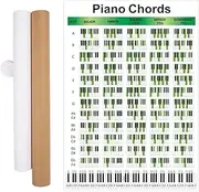 Chord Chart - Piano Chords Chart Poster, Illustrated Piano Chords and Scales, Piano and Keyboard Chord Chart for Piano Players and Teachers, Perfect Educational Reference Guide for Beginners Langya