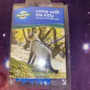 Pet Safe Come With Me Kitty Harness & Bungee Leash Royal Blue Cat New NIP