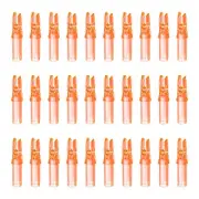 Plastic Archery Arrow Nocks .244"/6.2mm(Transparent Orange, Pack of 30)
