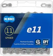 KMC Unisex's e11 EPT eBike Chain, Dark Silver, 136 Link