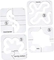 Sewroro 4Pcs Durable Acrylic Sewing Patchwork Template Set for DIY Quilting Projects Transparent Embroidery Templates for Creative Crafts for Beginners and Experienced Tailors