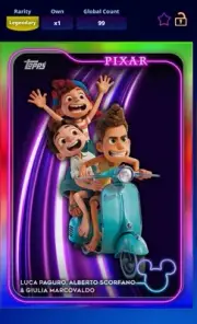 Topps Disney Collect Digital Legendary Flagship Rainbow Luca