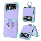for Samsung Galaxy Z Flip 4 Case, Z Flip 4 5G Case, Heavy Duty 2 Purple/Mint