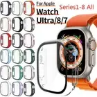 For Apple Watch Case Series 10 9 8 7 6 5 4 SE Tempered Screen Protector Cover
