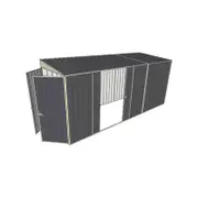 Build-a-Shed 1.5 x 4.5 x 2m Double Sliding Side Door Skillion Shed - Grey