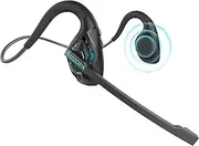BANIGIPA Bluetooth Headset with Boom Microphone, Open Ear Headphones w/Noise Canceling Mic, Wireless Headset for Phone Laptop PC Computer, Light and Comfortable for Office Meeting Home Working-10 Hrs