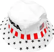 [KOMBIUDA] Cotton Hat Bonnet USA Bucket Hat Fisherman Cap Patriotic Bucket Hat Visors for Hat Bucket Hats Bucket Hat Printing Outdoor Bucket Hat USA Hat Sun Bucket Hat Beach Sun Hat Black