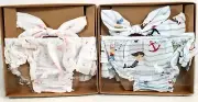 Mud Pie Ruffle Bloomers and Headbands Lot of 2 Sets 0-6 Months