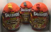 ZURU Smashers Mini Lightup Dino Egg, Series 4, Pack of 3!