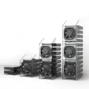 2/4/8/12 Bay Acrylic Hard Disk Rack 3.5 Inch HDD Bracket Holder Box Cage Case