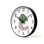 10 Inch Simple Cabbage Classic Mute Wall Clock Home Living Room Office Decoration