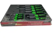 Snap On Tools NEW SGDX6040BG 10 Piece GREEN Combination Screwdriver Set USA