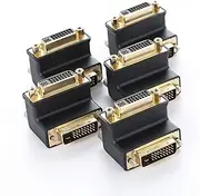 Arnorin DVI-I Female to DVI-D Male Right Angle Adapter 5 Pack