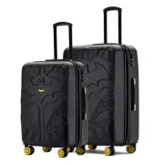 2pc Batman 24"/28" Medium/Large Trolley Checked Luggage Travel Suitcase Case