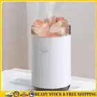 Salt Stone Air Humidifier USB Aromatherapy Essential Oil Diffuser (White) .