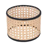 Rattan Braided Lamp Shade Hexagonal Grid Lamp Shade Is Compatible With E27/E14 C