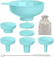 Wide Mouth Versatile Funnel, Large Funnel Wide Mouth, Food Grade Cooking Canning Funnel with Multiple Sizes Spouts for Wide and Regular Mason Jars, Canning Funnel