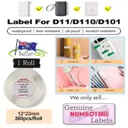 Thermal Printer Label White Niimbot 12 x 22 Labels Stickers 1 Box D11 D101 D110