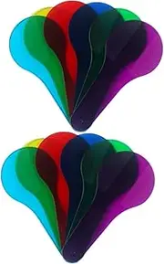 HOMSFOU 12pcs Color Mixing Paddles Transparent Color Filter Plates for School Supplies Classroom Decor