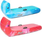 Snow Tube Sled for Kids and Adults, 34" Snow Sleds Heavy Duty 2 PACK