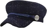 [WITHMOONS] Tweed Baker Boy Hat Newsboy Beret Cap Cotton Cabbie Sailor Hat YZG0220