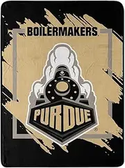 NORTHWEST Enterprises NCAA 46x60 Dimensional Design Micro Raschel Throw Blanket (Purdue Boilermakers)