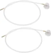 Generic 2pcs Air Conditioning Cleaning Pipe Ac Nozzle Extension Hose Combined Cable Clamp Air Conditioning Hose Extension Nozzle Heavy-Duty Cable Clamp British Standard Plug White Plastic