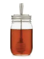 82624 Wide Mouth Honey Dipper Silver