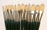 Winsor Newton Hog Hair Brush Set* Sizes 8,10,12 2 Shapes List $280..NOW $139.1