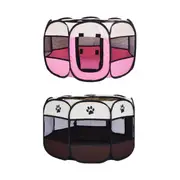 Pet Fence Indoor Cat Dog Tent Octagonal Fence Portable Foldable Cage Kennel