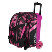 KR Strikeforce Cruiser Scratch Pink/Black 2 Ball Roller Bowling Bag