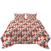Funny Bear Riding a Bicycle Coverlet