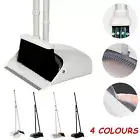Broom and dustpan set long handle soft bristle upright home kitchen outdoor