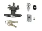 NEW KEYED T-HANDLE HURRICANE ACCORDION SHUTTER LOCK (BRONZE)
